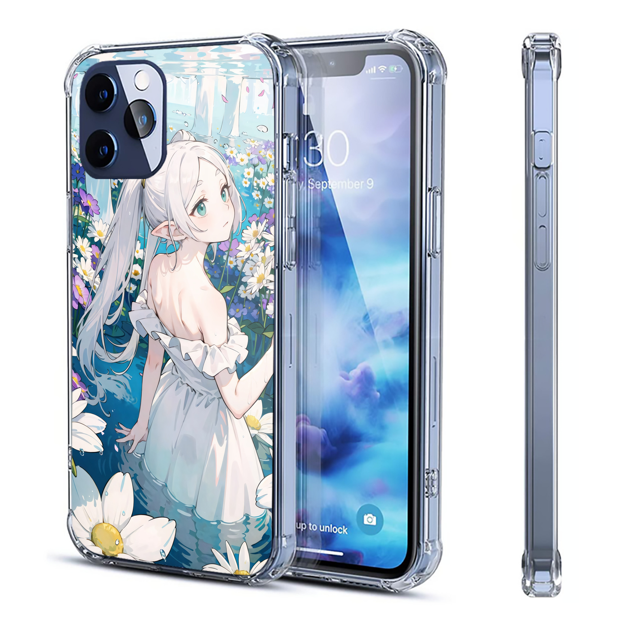 （画像用） 葬送のフリーレン Frieren 【iPhone 12シリーズ対応】透明スマホケース（クリアソフトケース）